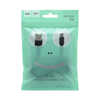 Кабель USB - Micro USB HOCO X13 "Easy" (2.4A, 100см) черный