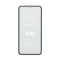 Защитное стекло 6D Premium для Apple iPhone 11 Pro Max/XS Max черное тех. пак