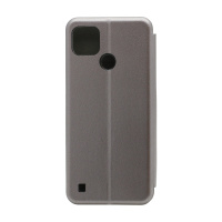 Чехол-книжка BF модельный (силикон/кожа) для Realme C21Y/C25Y серебристый