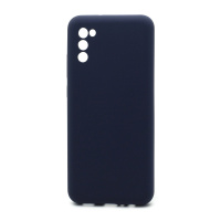 Чехол Silicone Cover Color для Samsung Galaxy A02S/M02S/A03S (008) темно-синий полная защита 