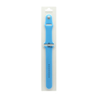 Силиконовый ремешoк для часов Apple Watch 42/44мм голубой (016) (L)