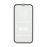 Защитное стекло 6D Premium для Apple iPhone 12 Mini/5.4 черное тех. пак