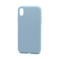 Чехол Silicone Case без лого для Apple iPhone XR (полная защита) (044) светло голубой