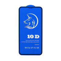 Защитное стекло 6D (T.M) для Apple iPhone 11/XR черное тех. пак