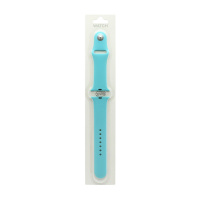 Силиконовый ремешoк для часов Apple Watch 38/40мм голубой (021) (L)