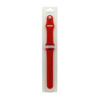 Силиконовый ремешoк для часов Apple Watch 38/40мм красный (014) (L)