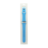Силиконовый ремешoк для часов Apple Watch 38/40мм голубой (016) (L)