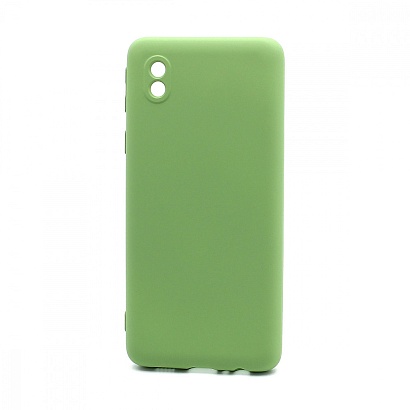 Чехол Silicone Case NEW ERA (накладка/силикон) для Samsung Galaxy A01 Core зеленый