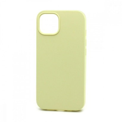 Чехол Silicone Case без лого для Apple iPhone 13/6.1 (полная защита) (051) светло желтый