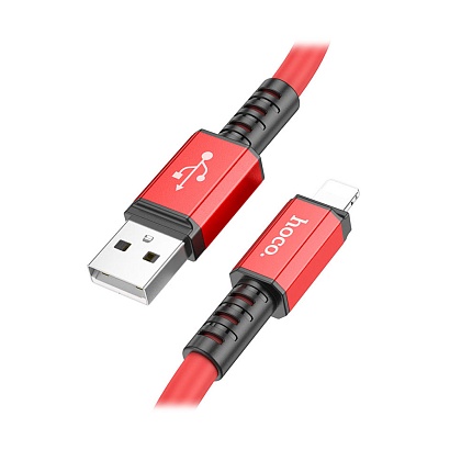 Кабель USB - Lightning HOCO X85 "Strength" (2.4А, 100см) красный