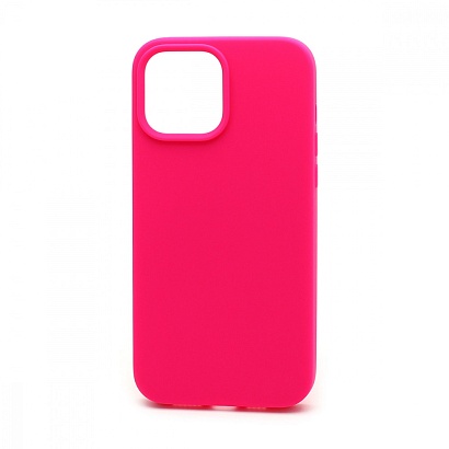 Чехол Silicone Case без лого для Apple iPhone 13 Pro Max/6.7 (полная защита) (047) ярко розовый
