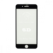 Защитное стекло 6D Premium для Apple iPhone 7 Plus/8 Plus черное тех. пак