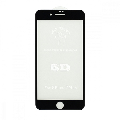Защитное стекло 6D Premium для Apple iPhone 7 Plus/8 Plus черное тех. пак