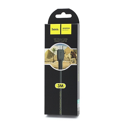 Кабель USB - Micro USB HOCO X20 "Flash" (2A, 300см) черный