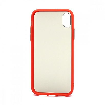 Чехол Shockproof Lite силикон-пластик для Apple iPhone XR красно-черный