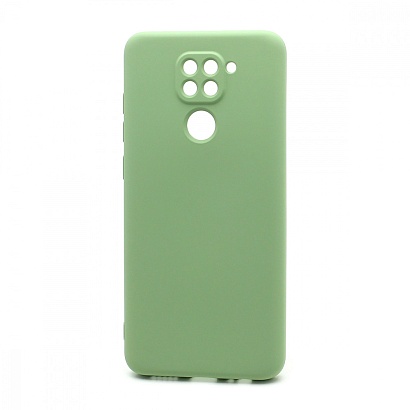 Чехол Silicone Case NEW ERA (накладка/силикон) для Xiaomi Redmi Note 9 зеленый