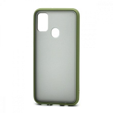 Чехол Shockproof силикон-пластик для Samsung Galaxy M21/M30S хаки-оранжевый