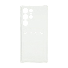 Чехол с кармашком для Samsung Galaxy S23 Ultra прозрачный (001)