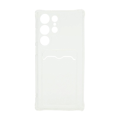 Чехол с кармашком для Samsung Galaxy S23 Ultra прозрачный (001)