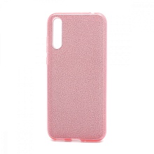 Чехол Fashion с блестками силикон-пластик для Huawei Y8p розовый