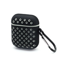 Чехол для наушников AirPods 2 силиконовый Sports черно-серый