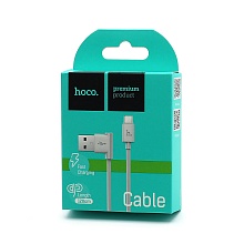 Кабель USB - Micro USB HOCO UPM10 "L Shape" (2.1А, 120см) белый