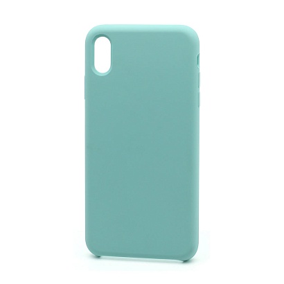 Чехол Silicone Case без лого для Apple iPhone XS Max (044) синий