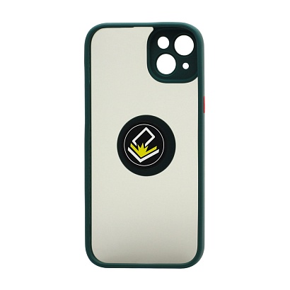 Чехол Shockproof Ring для Apple iPhone 14 Plus/6.7 (005) зелено-оранжевый