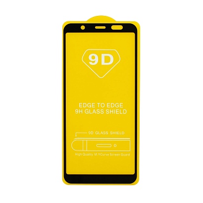 Защитное стекло Full Glass для Samsung Galaxy J8 2018 черное (Full GC) тех. пак