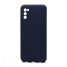 Чехол Silicone Cover Color для Samsung Galaxy A02S/M02S/A03S (008) темно-синий полная защита 