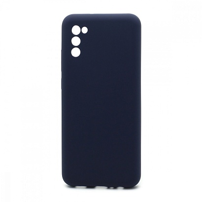 Чехол Silicone Cover Color для Samsung Galaxy A02S/M02S/A03S (008) темно-синий полная защита 