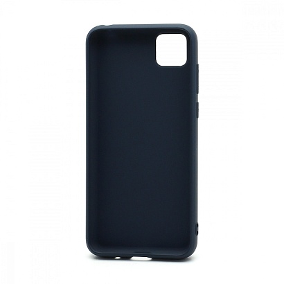 Чехол силиконовый с кожаной вставкой Leather Cover для Huawei Honor 9S/Y5p синий