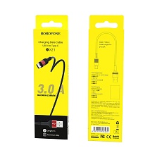Кабель USB - Type-C Borofone BX21 "Outstanding" (3А, 100см) красный