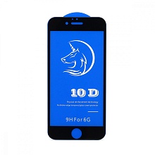 Защитное стекло 6D (T.M) для Apple iPhone 6/6S черное тех. пак