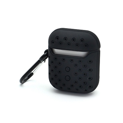 Чехол для наушников AirPods 2 силиконовый Sports черный