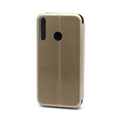 Чехол-книжка BF модельный (силикон/кожа) для Huawei Honor 9C/ P40 Lite E золотистый