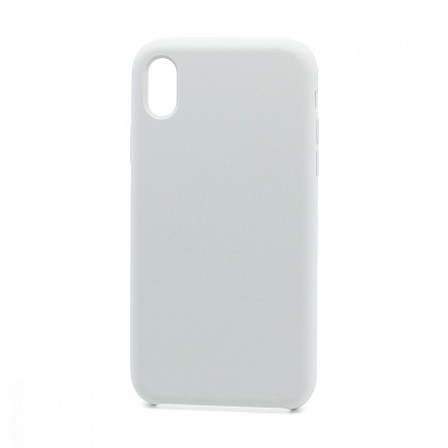 Чехол Silicone Case без лого для Apple iPhone XR (009) белый