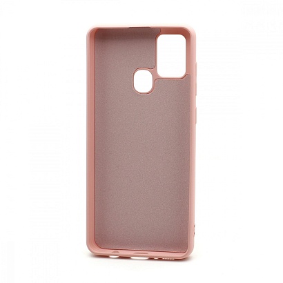Чехол Silicone Case NEW ERA (накладка/силикон) для Samsung Galaxy A21S светло розовый