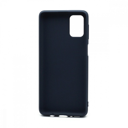 Чехол силиконовый с кожаной вставкой Leather Cover для Samsung Galaxy M31S синий