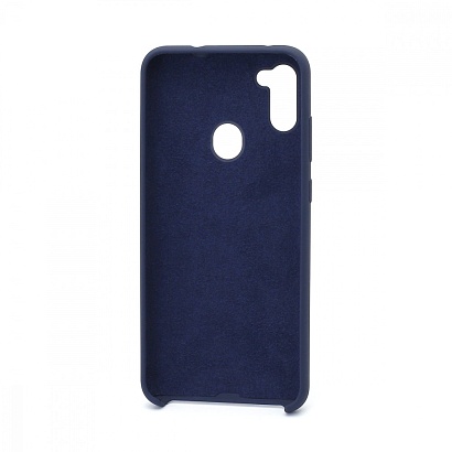 Чехол Silicone Cover Color для Samsung Galaxy A11/M11 (008) темно синий