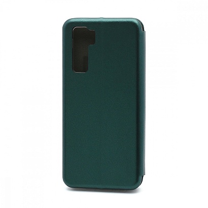 Чехол-книжка BF модельный (силикон/кожа) для Huawei Honor 30S/Nova 7SE зеленый