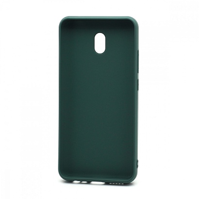 Чехол силиконовый с кожаной вставкой Leather Cover для Xiaomi Redmi 8A зеленый