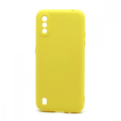 Чехол Silicone Case NEW ERA (накладка/силикон) для Samsung Galaxy A01 желтый