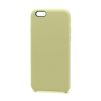 Чехол Silicone Case без лого для Apple iPhone 6/6S (051) светло желтый
