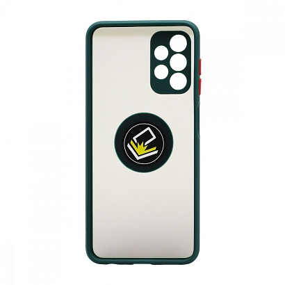 Чехол Shockproof Ring для Samsung Galaxy А13 (005) зелено-оранжевый