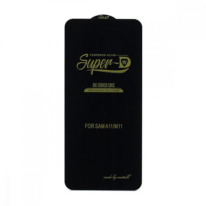 Защитное стекло MTB Super-D для Samsung Galaxy A11/M11 черное тех. пак