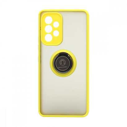 Чехол Shockproof Ring для Samsung Galaxy А53 (001) желто-черный