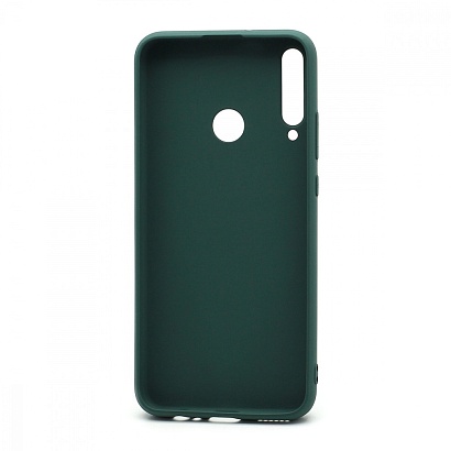 Чехол силиконовый с кожаной вставкой Leather Cover для Huawei Honor 9C/P40 Lite E зеленый