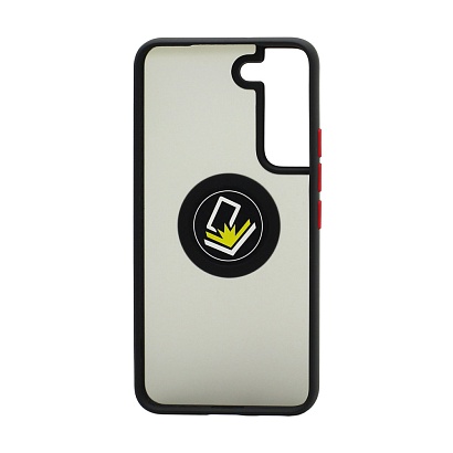 Чехол Shockproof Ring для Samsung Galaxy S22 (003) черно-красный