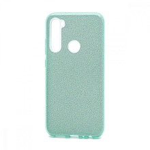 Чехол Fashion с блестками силикон-пластик для Xiaomi Redmi Note 8 зеленый